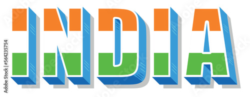 INDIA TYPOGRAPHY VECTOR DESIGN