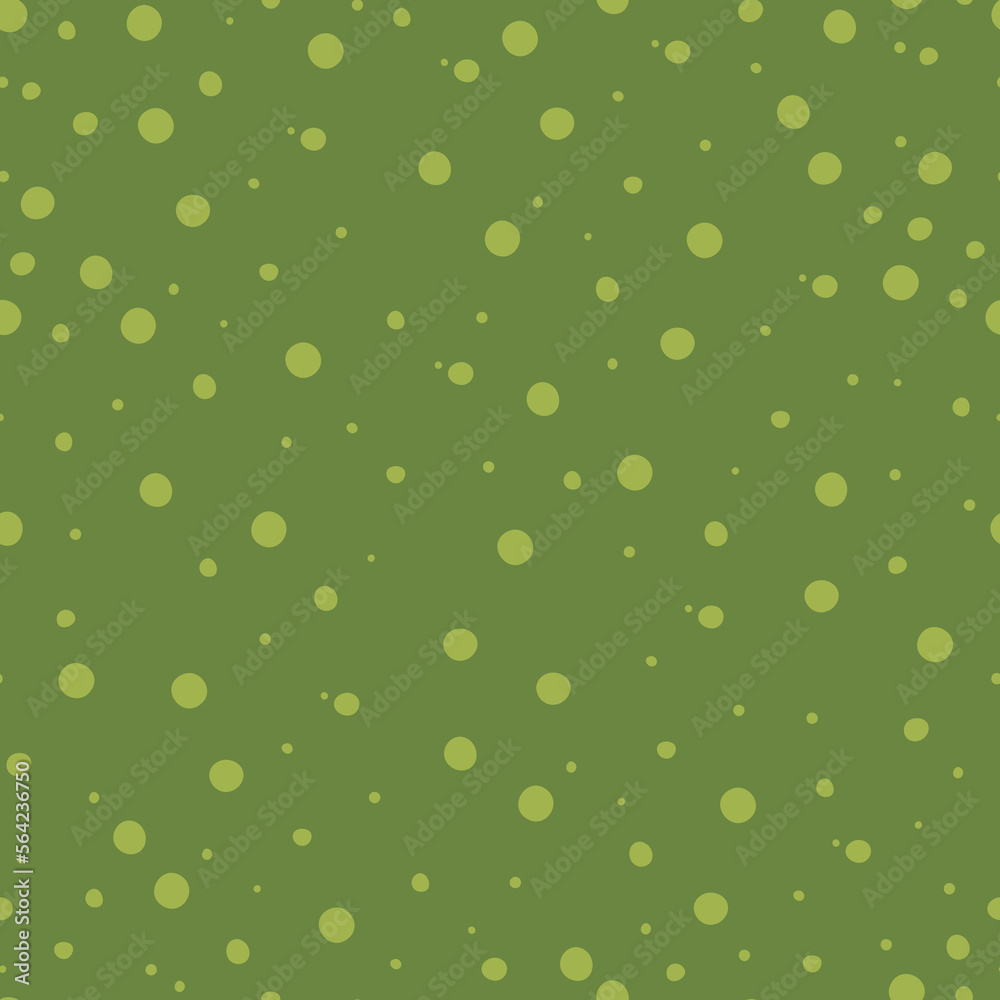 Vector abstract geometric seamless pattern with polka dot ornament made in green tradicional Merry Christmas color. Simple background, wrap, wallpaper, cover, fabric, cloth, textile design. 