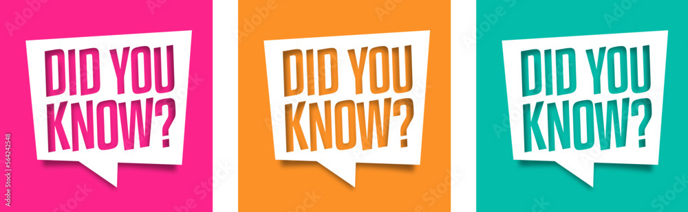 Fototapeta premium Did you know ?