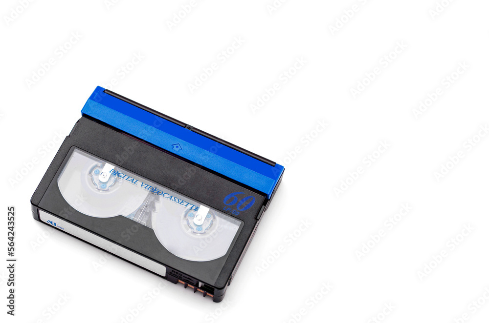 Mini DV video cassette tape isolated on white background Mini DV video cassette tape isolated on white background