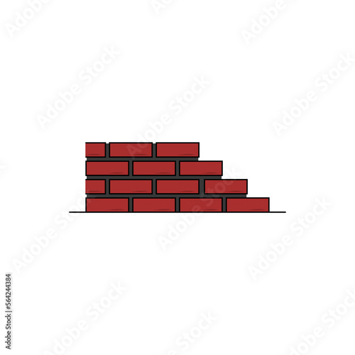 Bricks wall cion vector graphics