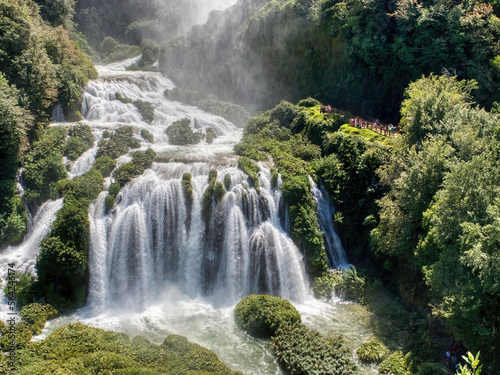 Fototapeta Naklejka Na Ścianę i Meble -  Cascata delle Marmore is a waterfall created by the romans situated near Terni, Umbria, Italy