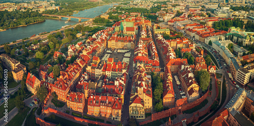 Old city in Warsaw panorama © Roxana