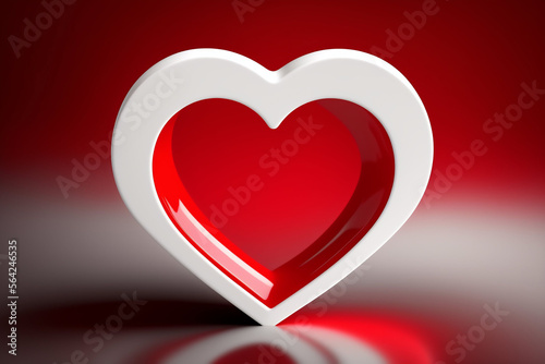 Free Download a red and white embossed heart on a red background - GFXLoad