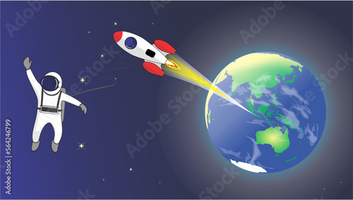 rocket in space
