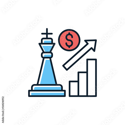 Growth Strategy icon in vector. Logotype