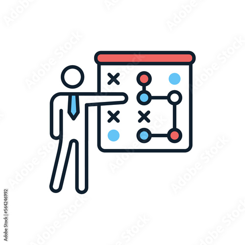 Strategy Presentation icon in vector. Logotype