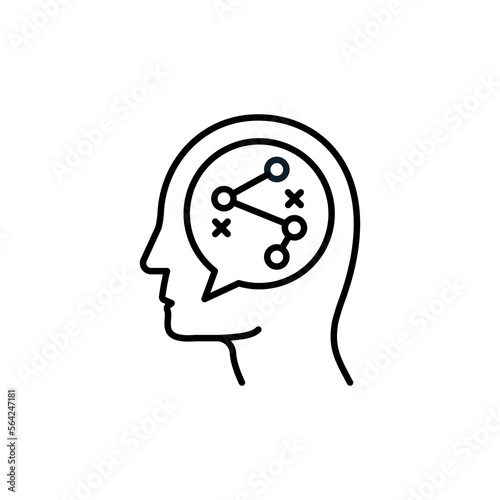 Way icon in vector. Logotype