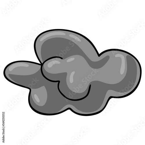 Grey Cloud Dark Cloud Vector Illustration Doodle Drawing
