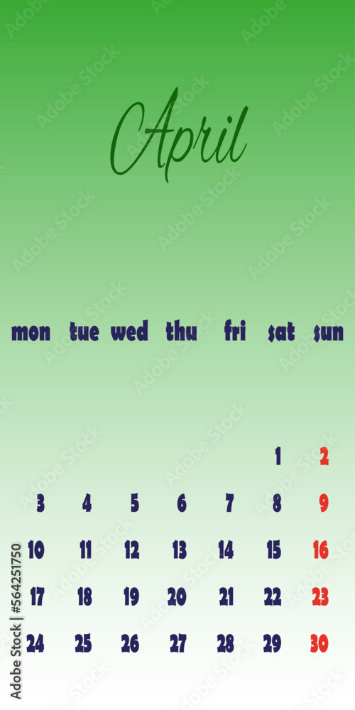 European calendar 2023 April European calendar 2023 April