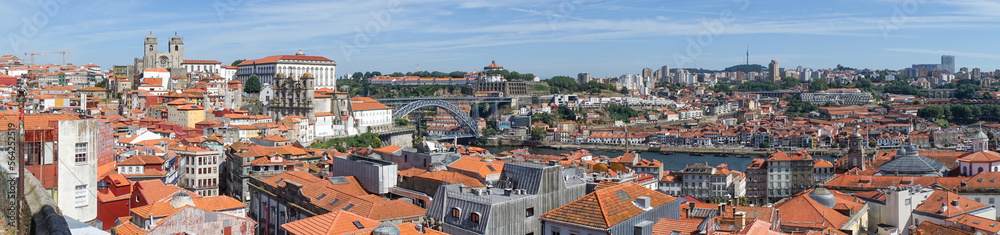Porto (Portugal) city view of the old town