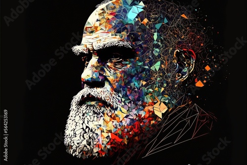 Foto World Darwin Day representing the evolotuion theory illustration generative ai