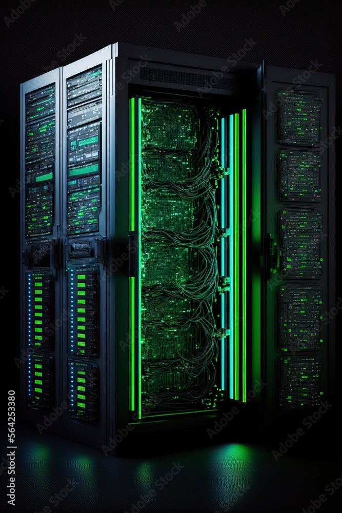 illustration, communication server, AI generated image illustration, communication server, AI generated image