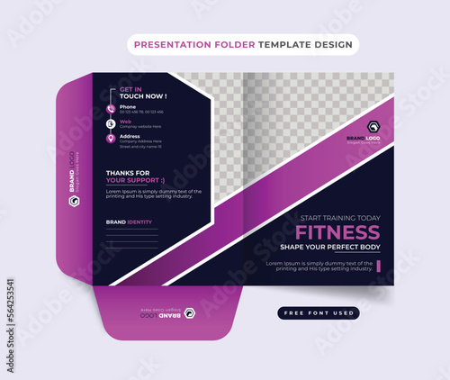 Presentation folder business design abstract folder template layout design