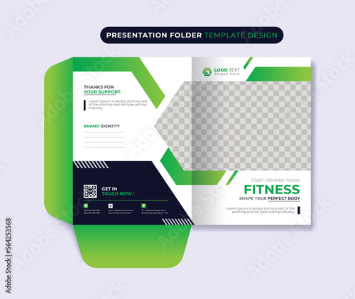 Modern abstract corporate business presentation folder template design