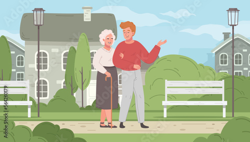 Elderly Care Cartoon