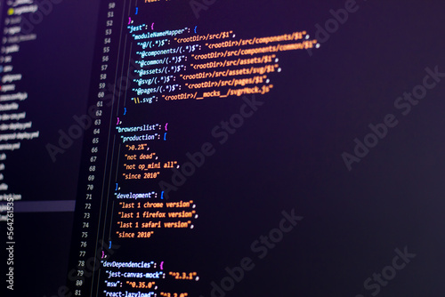 Javascript config and package json file can be used as banner.
