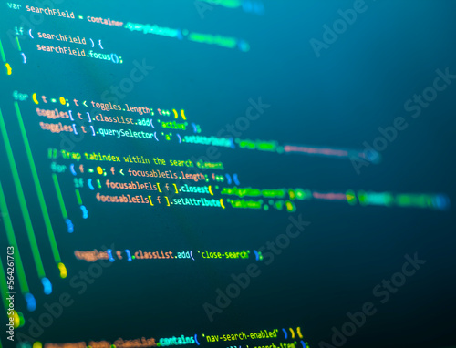 Code background. web programming with compressed Javascript code