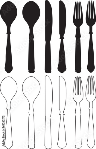Cutlery silhouette
