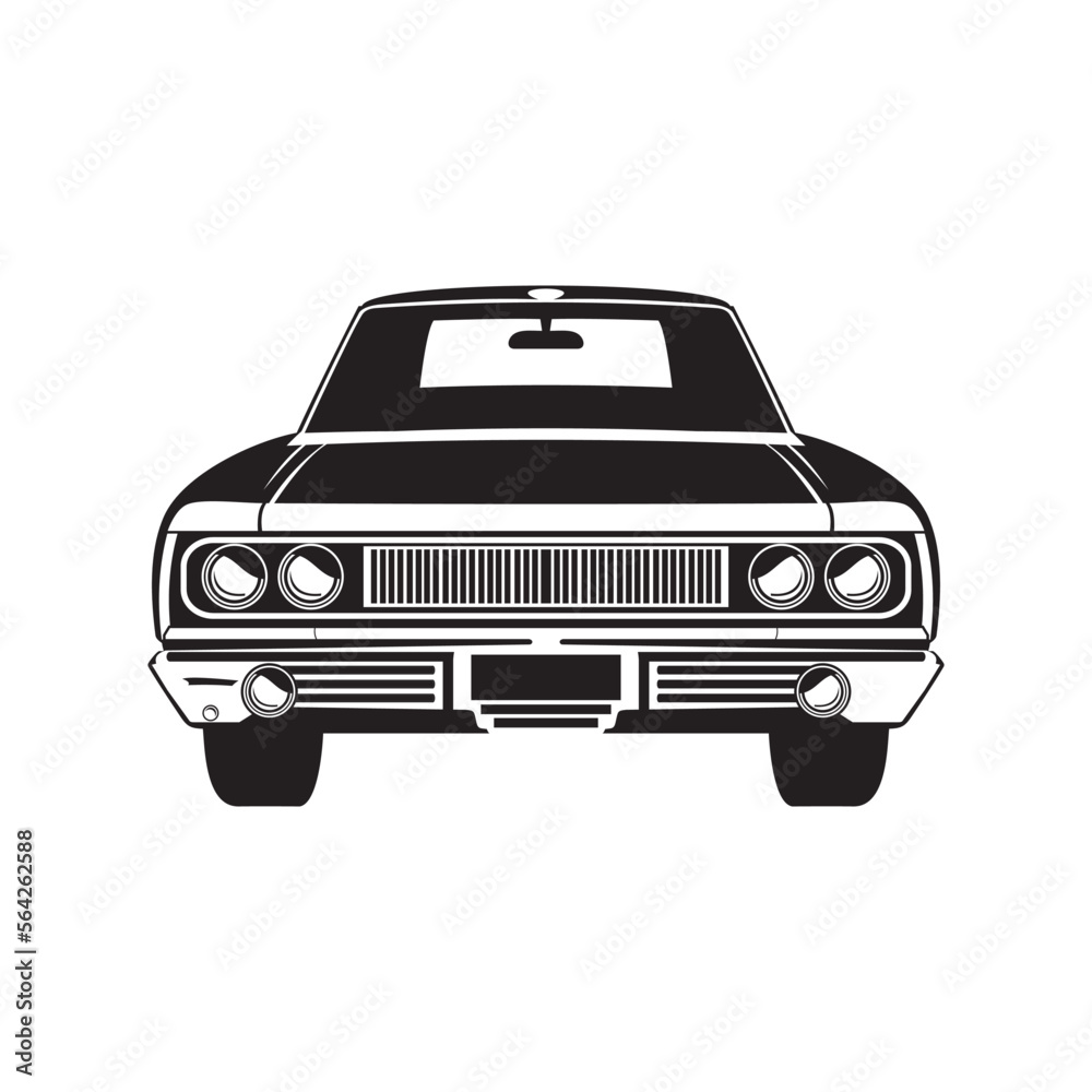 Obraz premium Vector Car Silhouette Vector Image