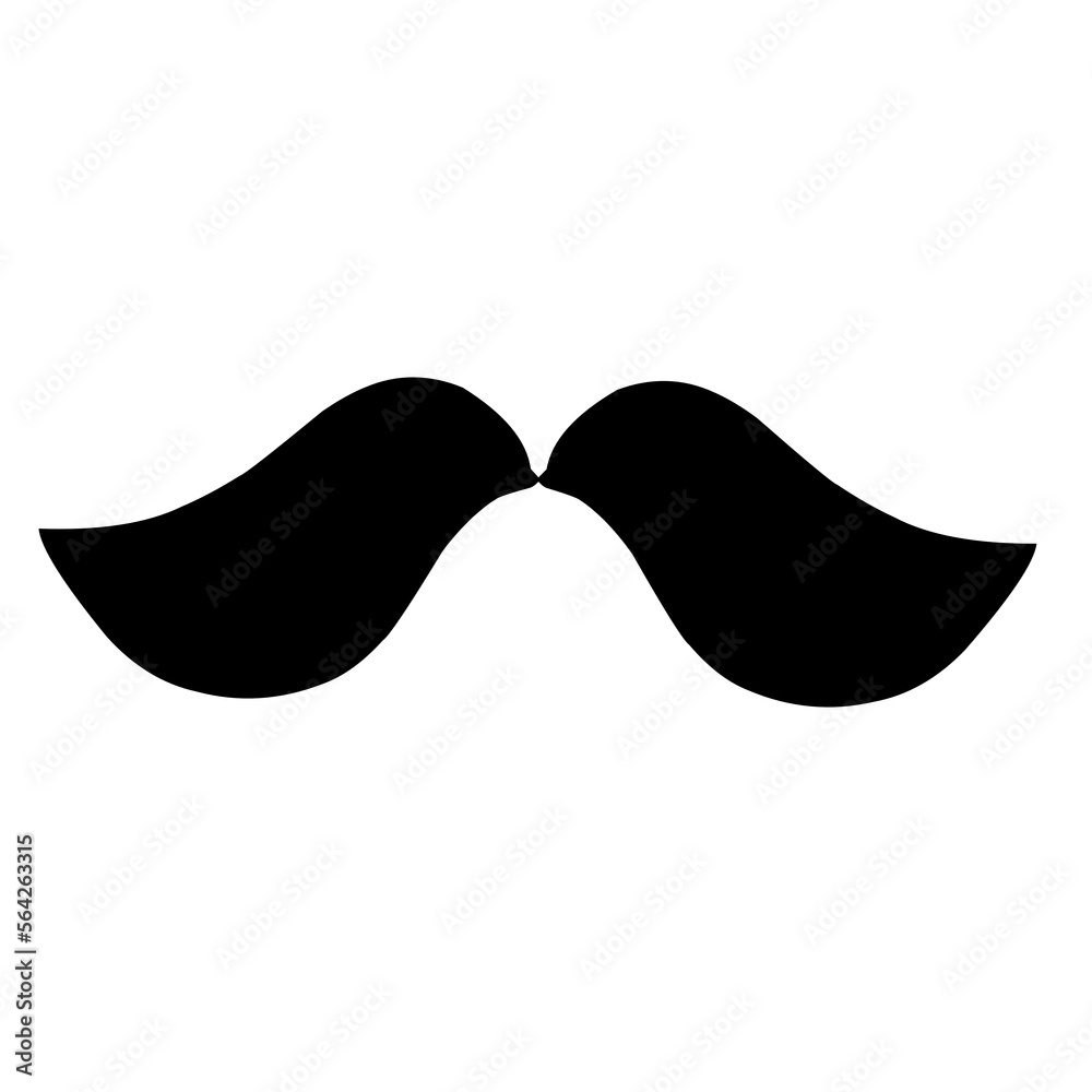 Fototapeta premium Illustration of adult male mustache graphic design.