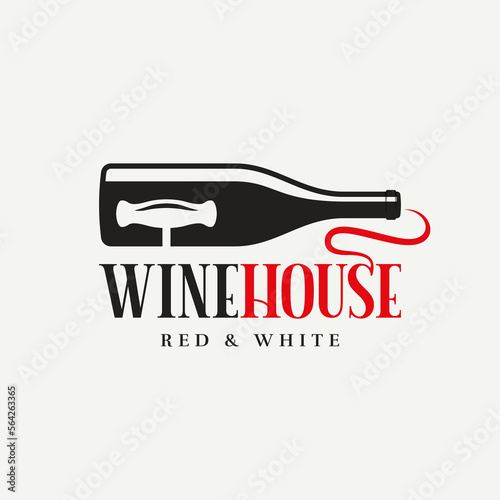 wine bottle with wine cork on white background