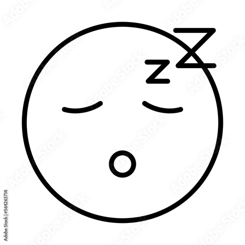 Sleepy Emoji, Emoticon Icon Logo Design Vector Template Illustration Sign And Symbol Pixels Perfect