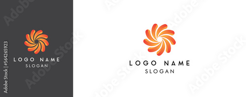 Flower abstract Logo Template Design Vector, Emblem, Design Concept, Creative Symbol, Icon