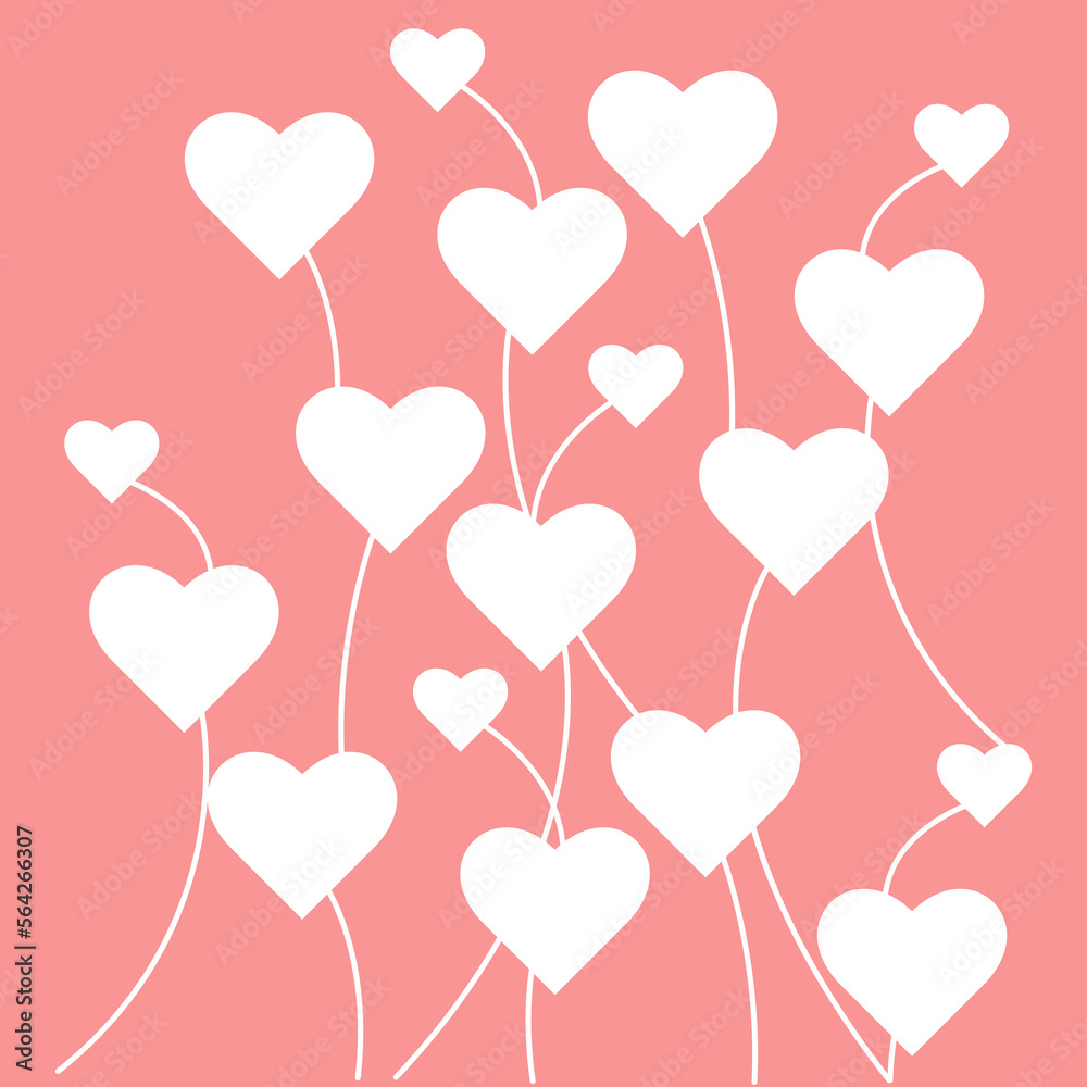 illustration vector graphic of love plant valentines day
