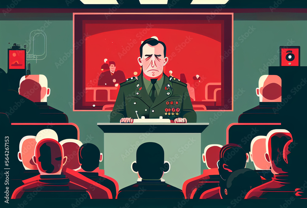 High-ranking military officer speaks at military conference. Press conference.. High-ranking military officer speaks at military conference. Press conference..