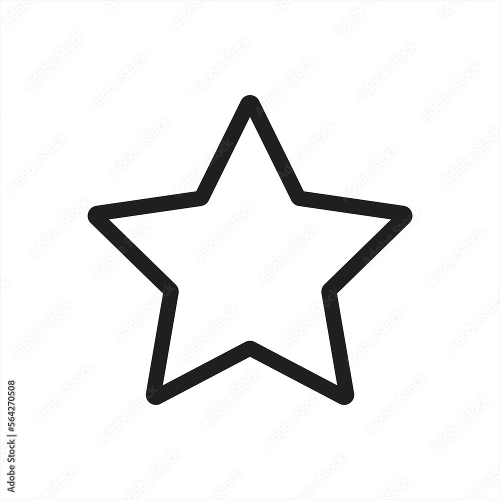 Star icon sign symbol for apps and websites with PNG format.