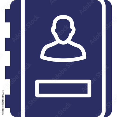 Account book, address book Vector Icon Fully Editable
