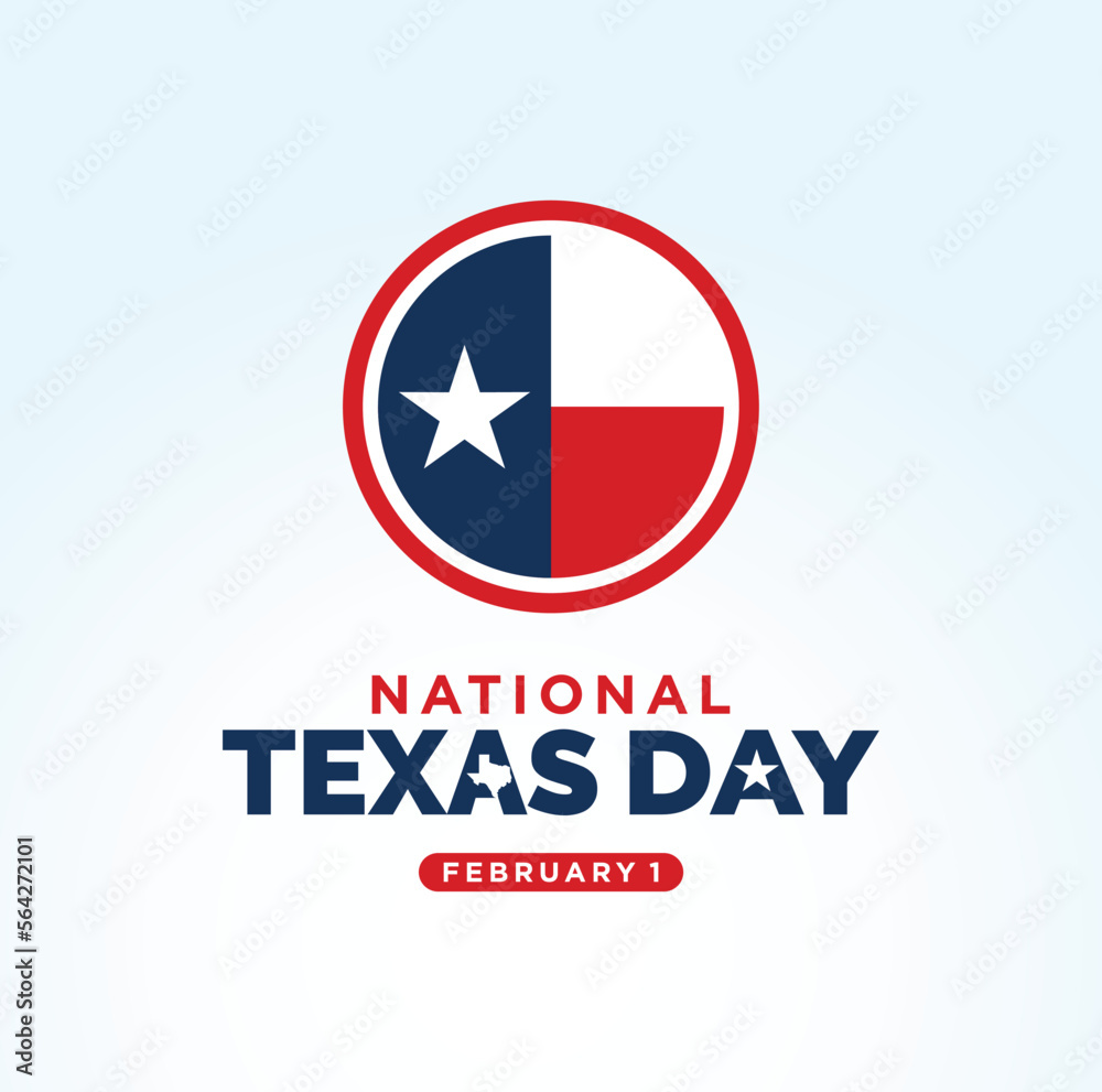 National Texas Day. February 1. The 28th State of United States of America. Vector Illustration. National Texas Day. February 1. The 28th State of United States of America. Vector Illustration.