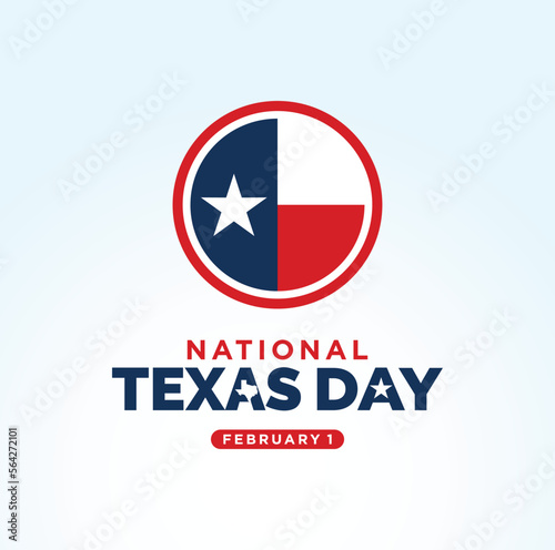 National Texas Day. February 1. The 28th State of United States of America. Vector Illustration. © AlliesTroop