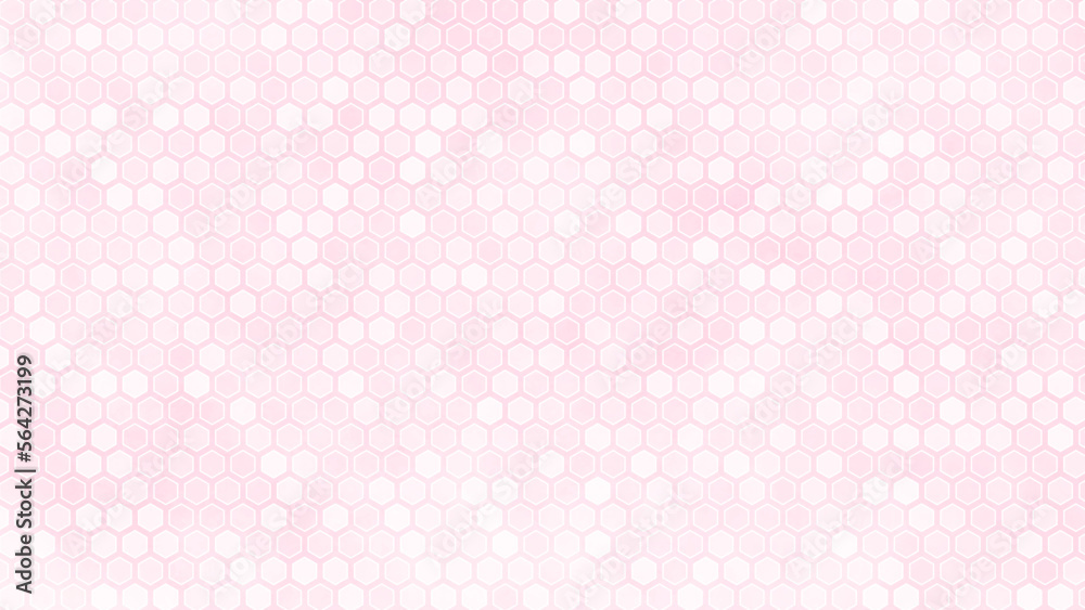 Honeycomb pattern. Abstract background in random pink color. Abstract honeycomb vector background