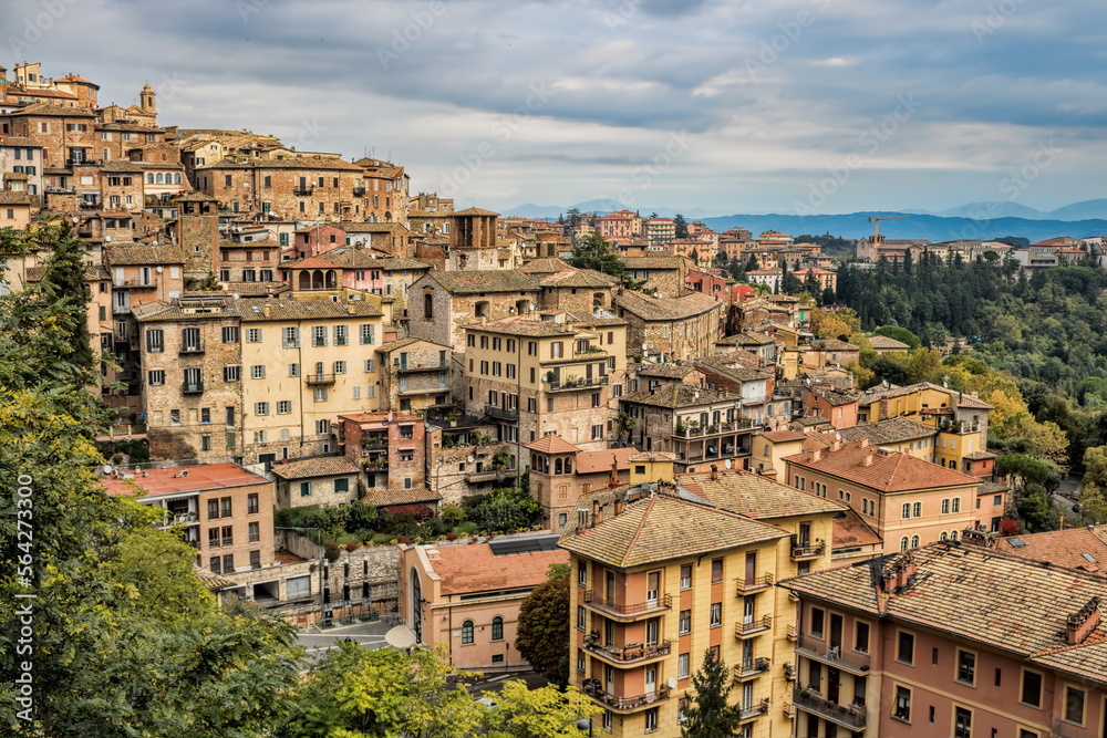 perugia, italien - panorama der altstadt