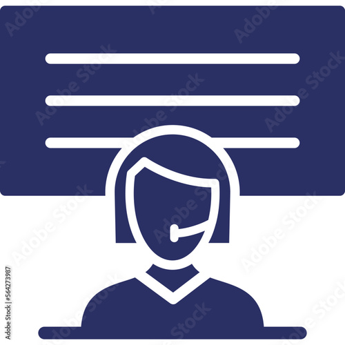 Assistance, consultant Vector Icon
