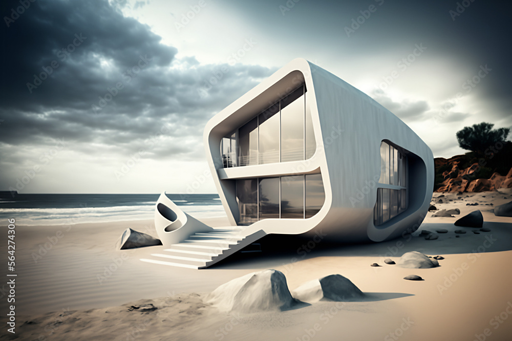 Modern Beach House, Generative AI