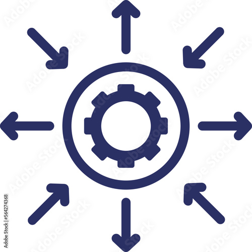 Fotografie Differentiation, disparity Vector Icon