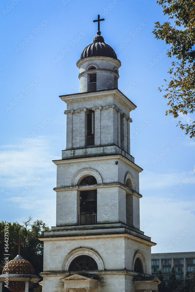Bell Tower in the center of Chisinau, Republic of Moldova