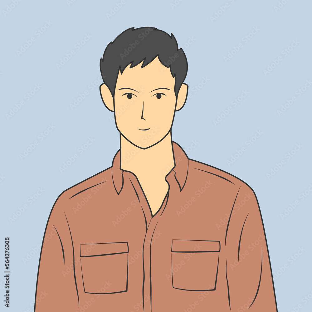 Cartoon avatar of a young businessman wearing formal clothes Cartoon avatar of a young businessman wearing formal clothes