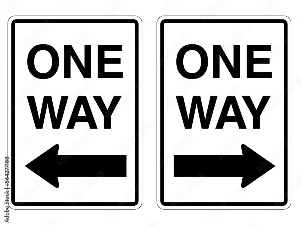 一方通行の矢印アイコン　道路標識