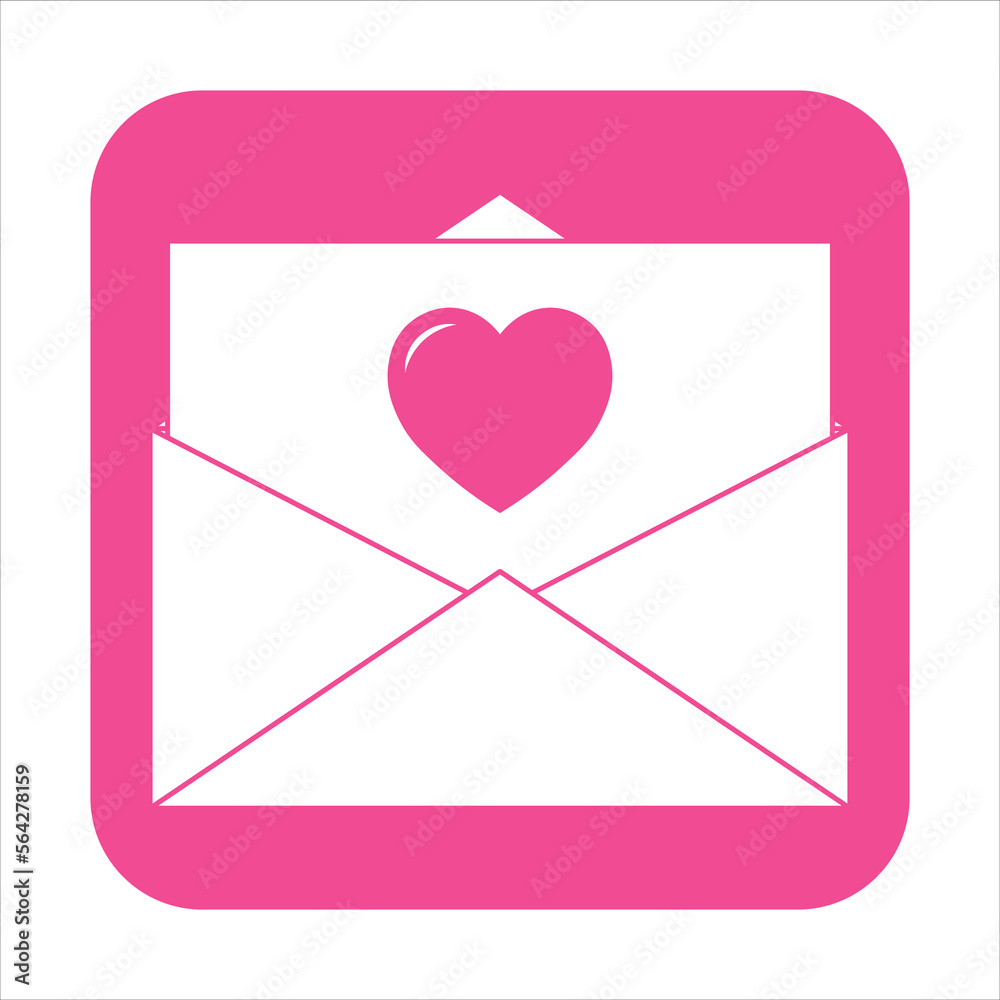 Simple illustration of heart icon for St. Valentines Day Simple illustration of heart icon for St. Valentines Day