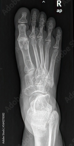 X-RAY AP VIEW AT RIGHT FOOT