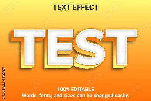 Editable 3d text effect template