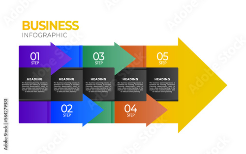 Business Infographic process options and steps template stock vector illustration	