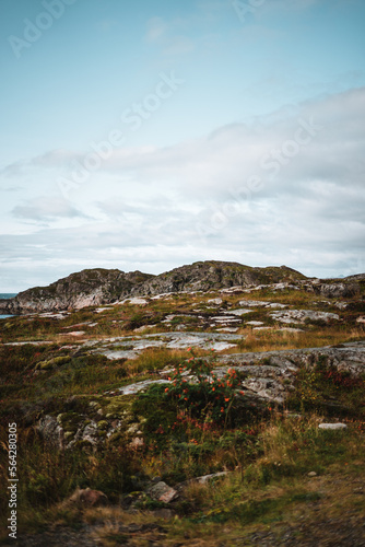 Stunning mountains in Norway on a beautiful autumn day