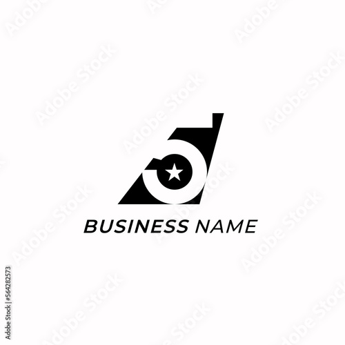 logo design tail plane and number five