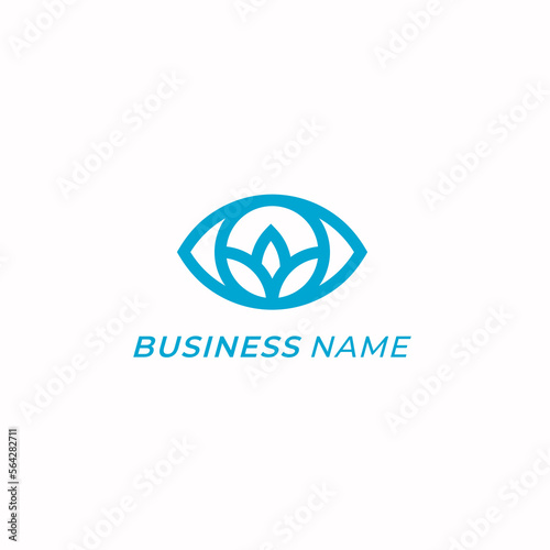 design logo combine lotus flower and eye