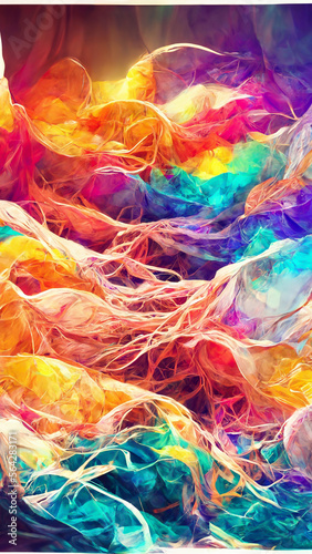 Abstract blurred gradient mesh background in bright rainbow illustration Generative AI Content by Midjourney